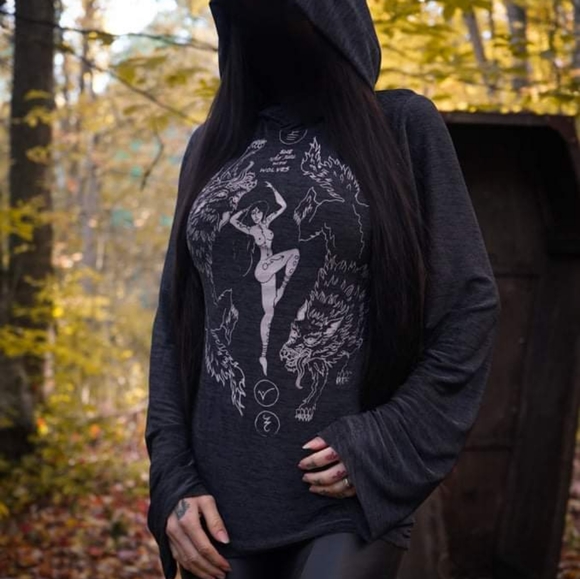 Toxic Vision "Liquid Metal" hooded top - Picture 3 of 3